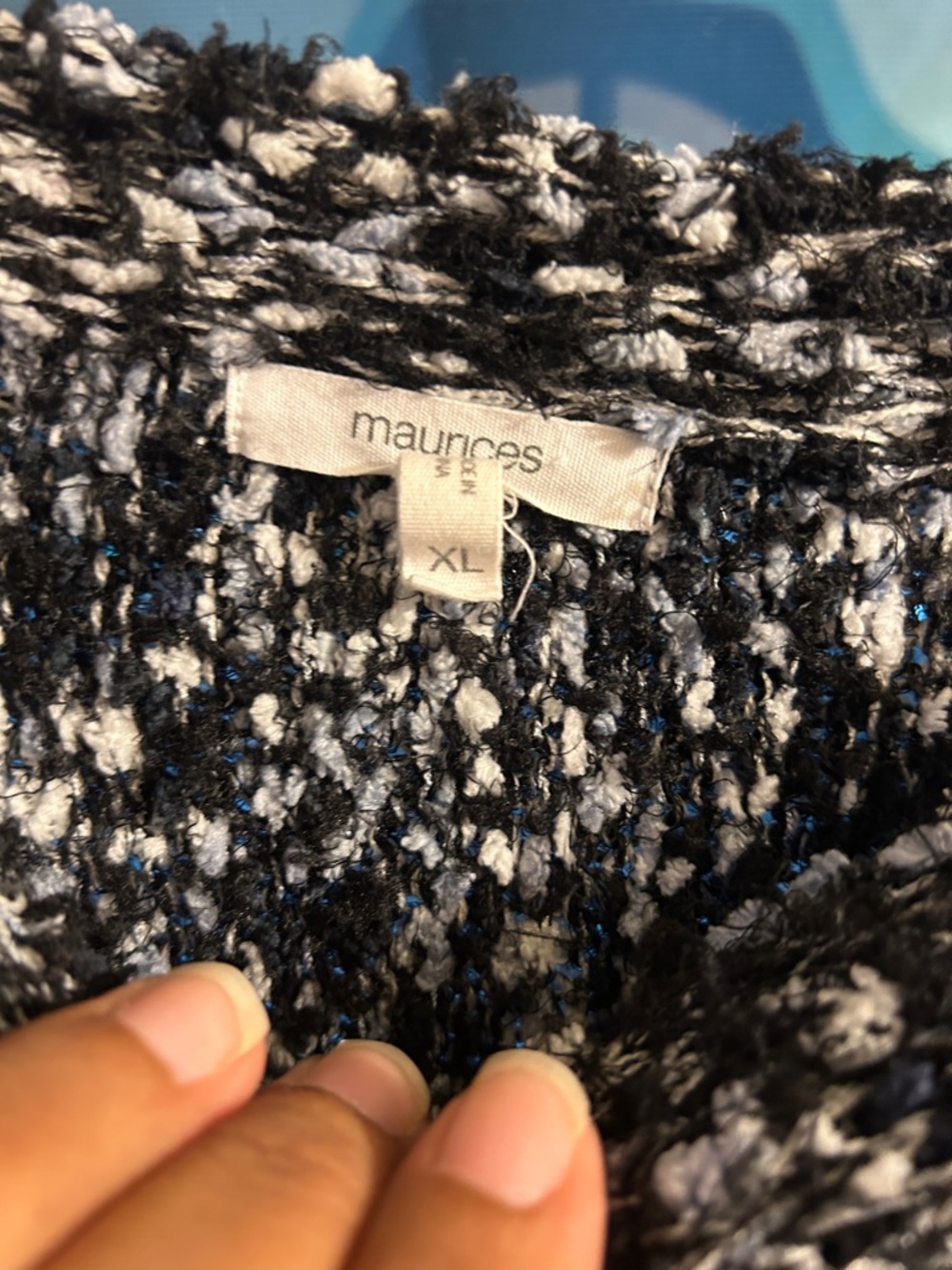 Maurices Black and White Marled Knit Sweater - Picture 2 of 2